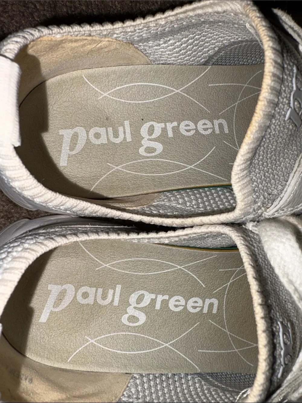 Paul Green White Knit Lace-Up Sneakers for Women